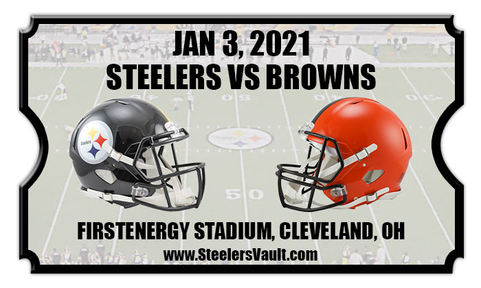 Pittsburgh Steelers vs Cleveland Browns Football Tickets | 01/03/21